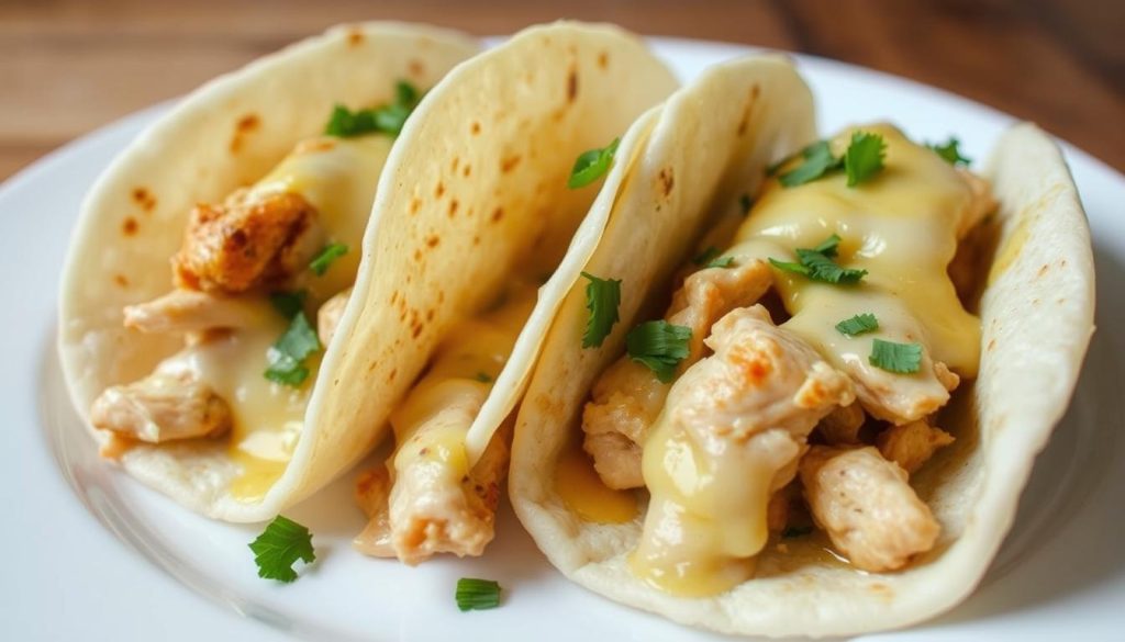 Cheesy Garlic Chicken Wraps