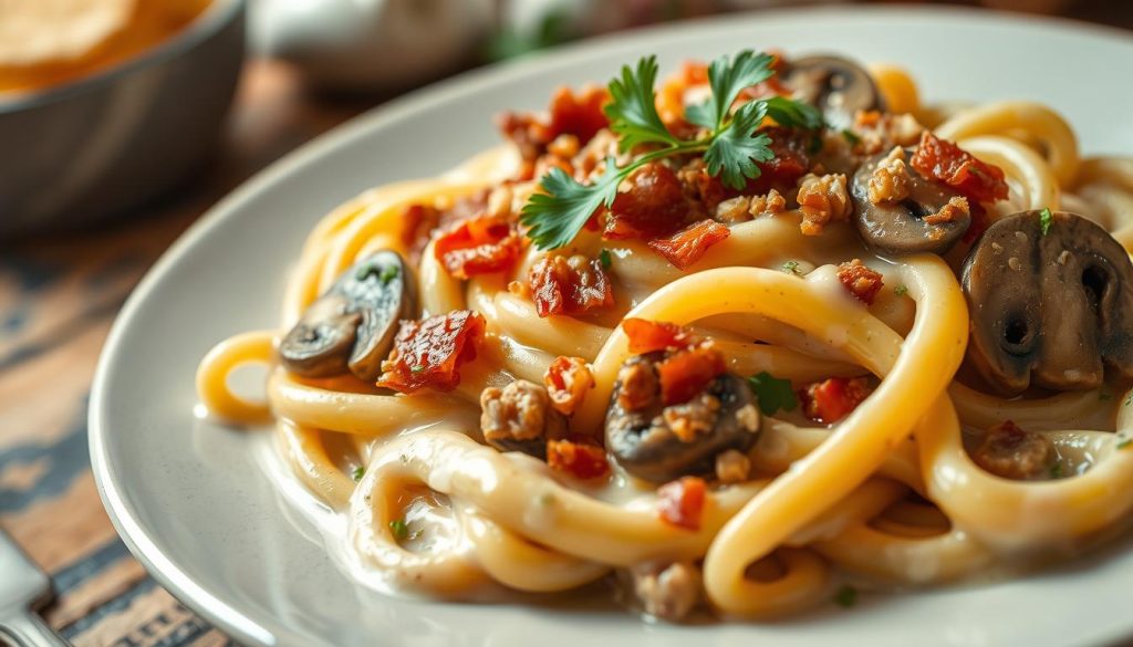 Creamy Bacon and Mushroom Pasta