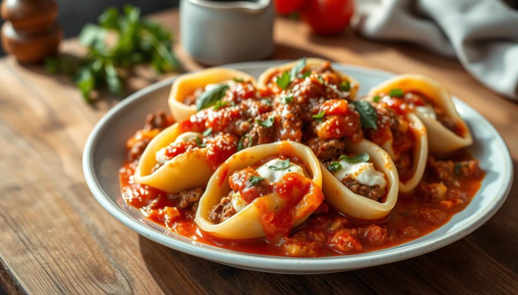 Creamy Ricotta Beef Stuffed Shells Pasta