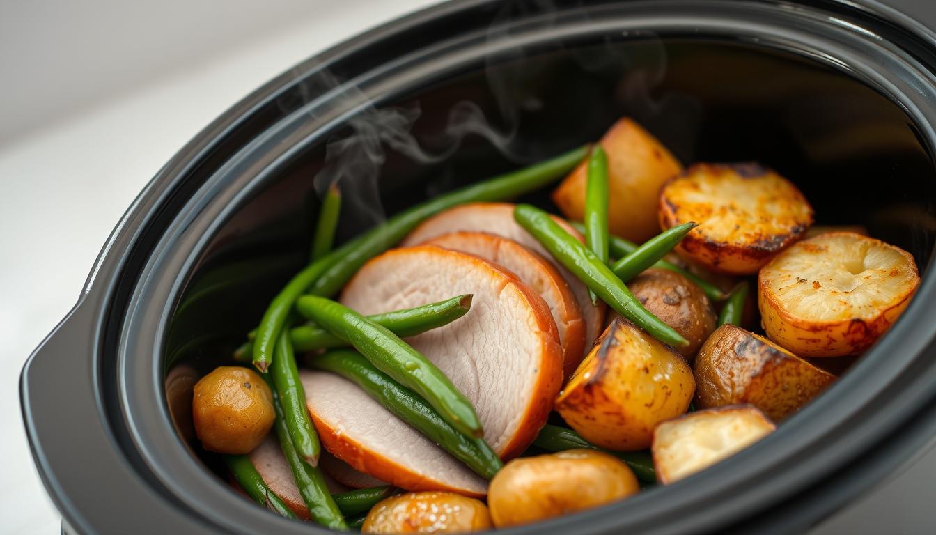 Crockpot Ham, Green Beans, and Potatoes recipes