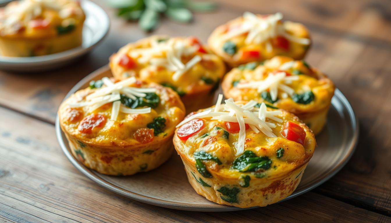 Egg Muffins with Cheese and Veggies