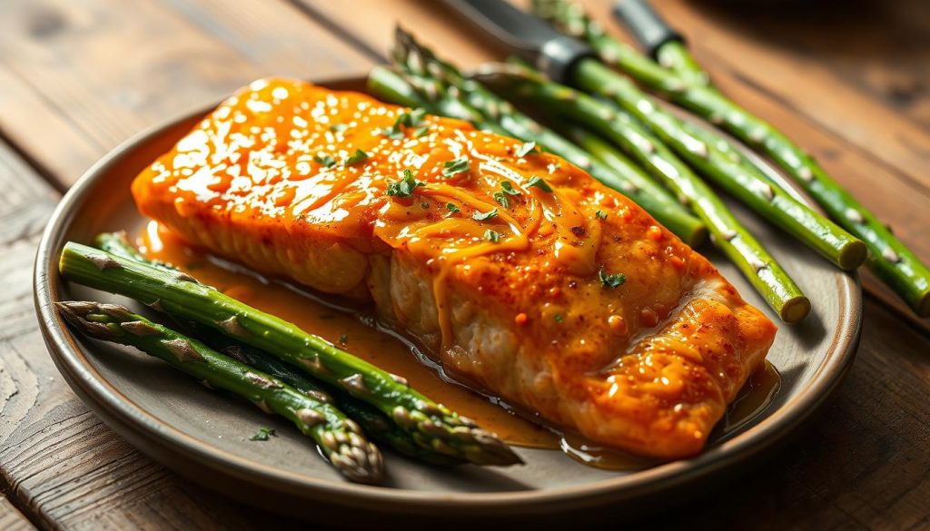 Honey Mustard Glazed Salmon