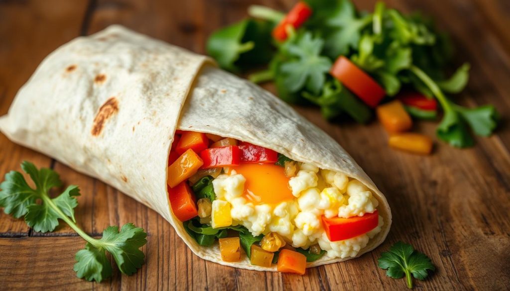 Mexican-style breakfast wrap