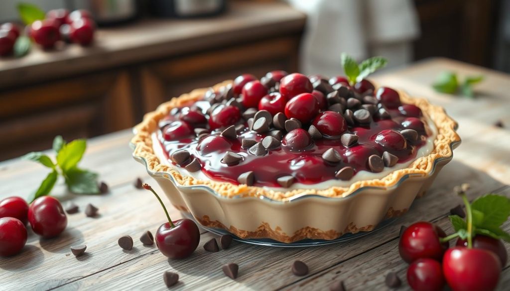 No-Bake Easy Cherry Chocolate Chip Pie