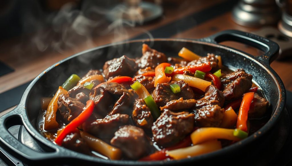 Sizzling Chinese Pepper Steak