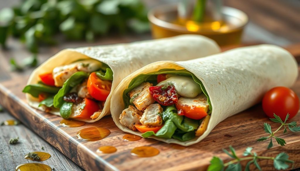 Tuscan Chicken Wraps