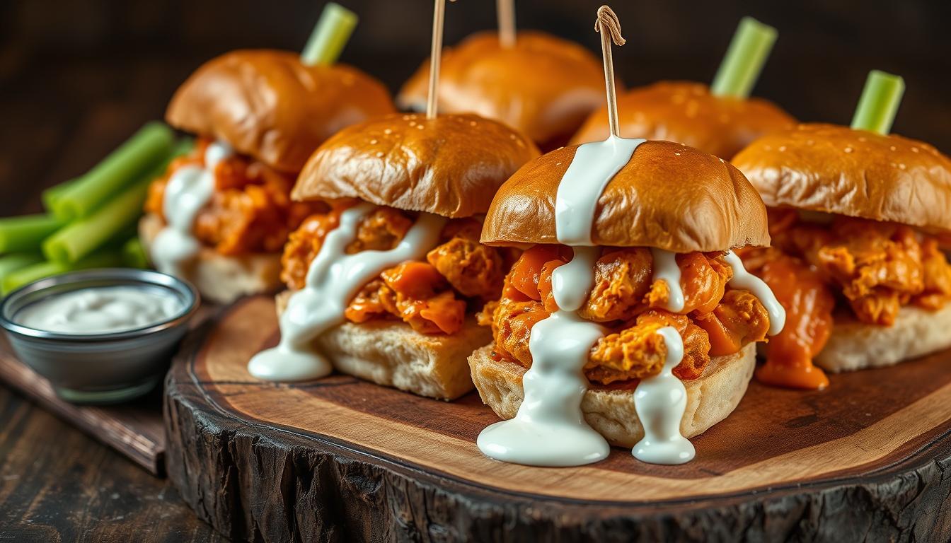 spicy buffalo chicken sliders