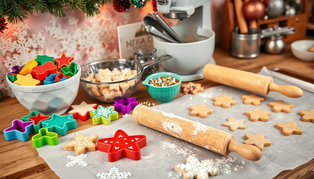 Christmas cookie baking tools