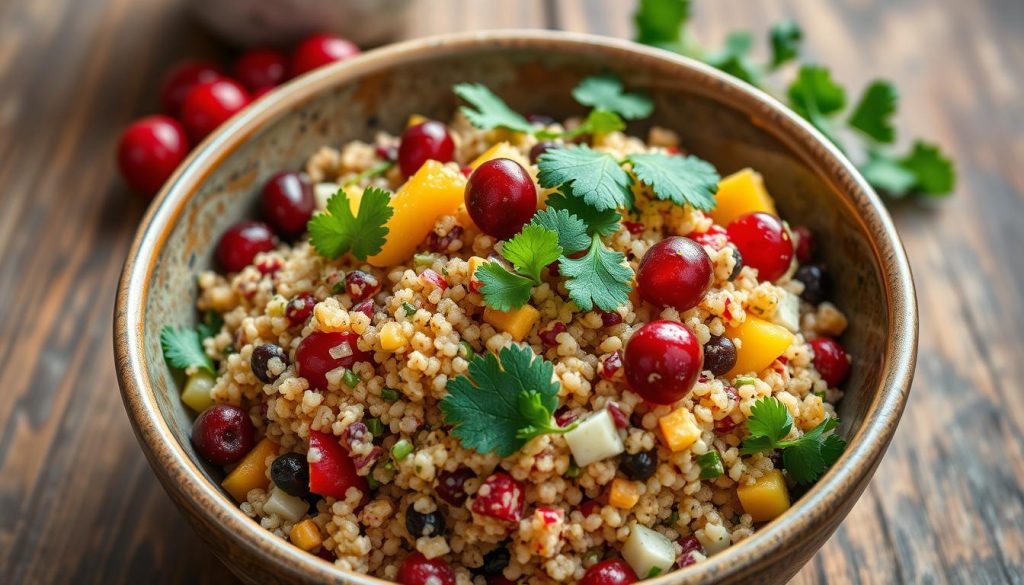 Cranberry and Cilantro Quinoa Salad