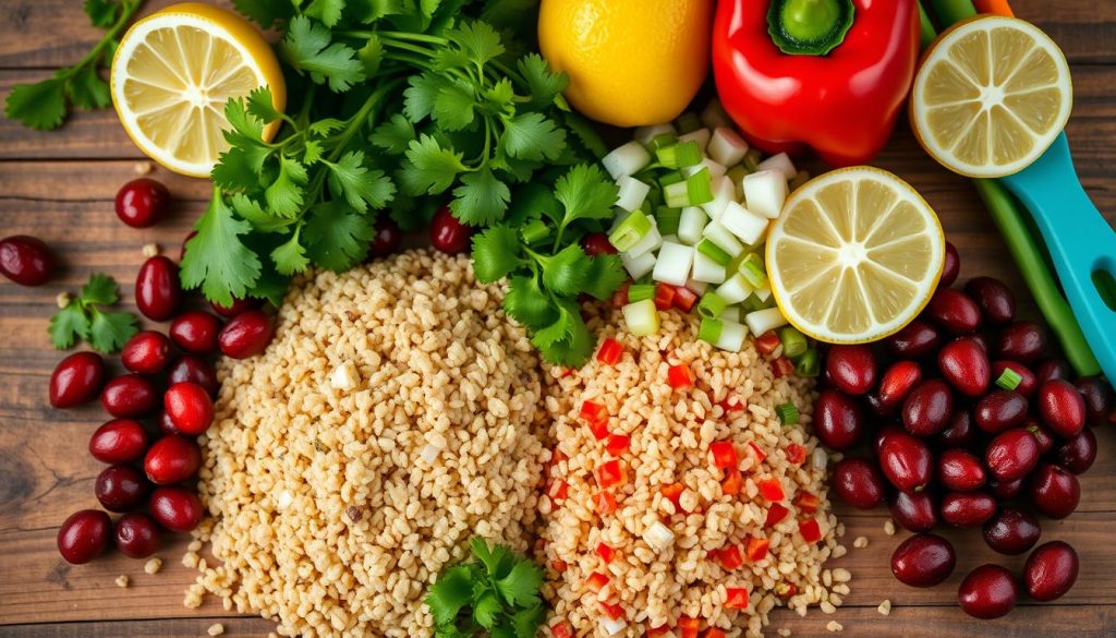 Cranberry and Cilantro Quinoa Salad ingredients