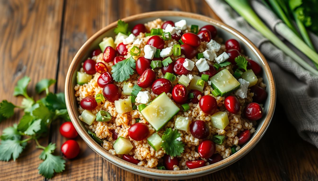 Cranberry and Cilantro Quinoa Salad