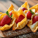 Crispy Strawberry Wontons