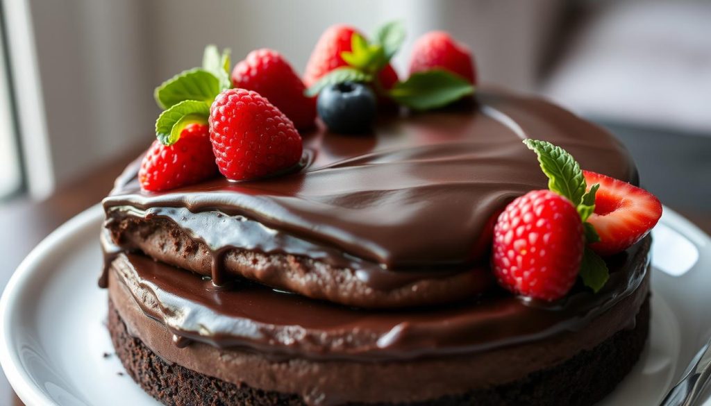 Dark Chocolate Mousse Cake