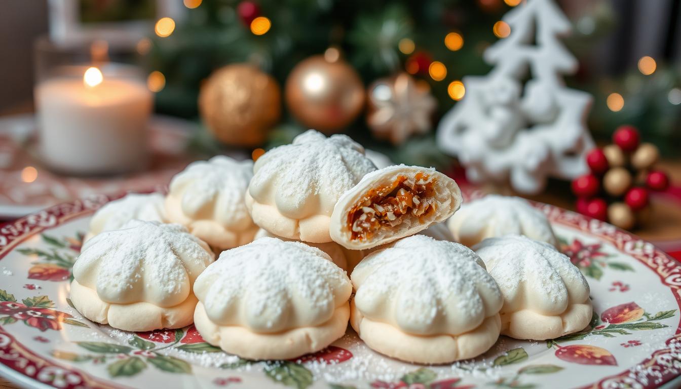 Filled Almond Snow Cookies