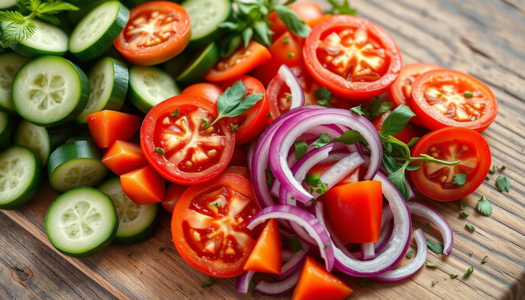 Fresh Produce Salad Ingredients