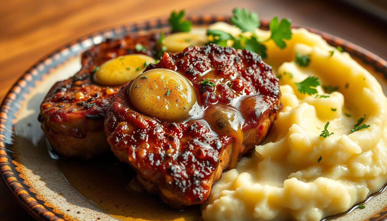 Garlic Butter Steak Bites and Mash