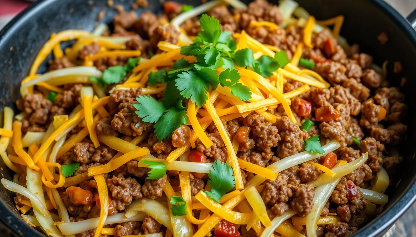 Ground Beef Taco Cabbage Skillet