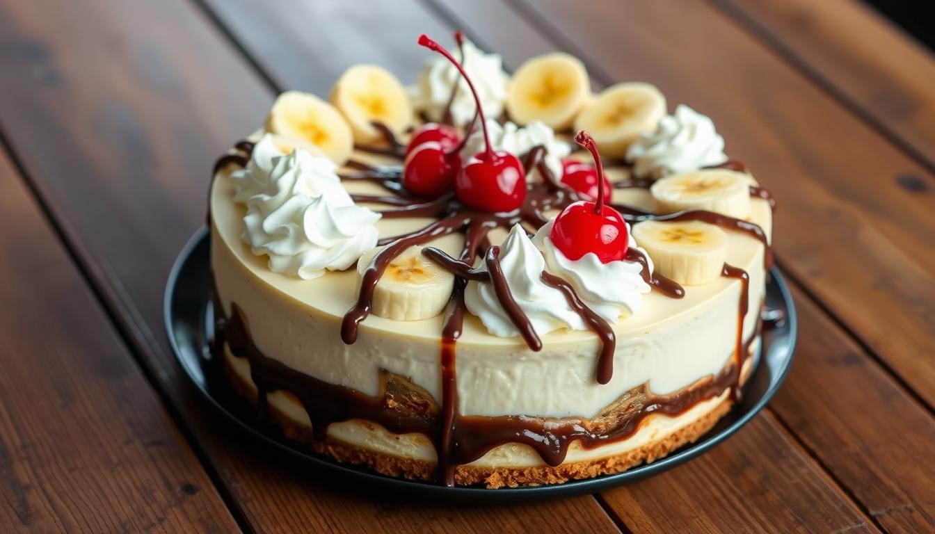 Heavenly No-Bake Banana Split Cheesecake