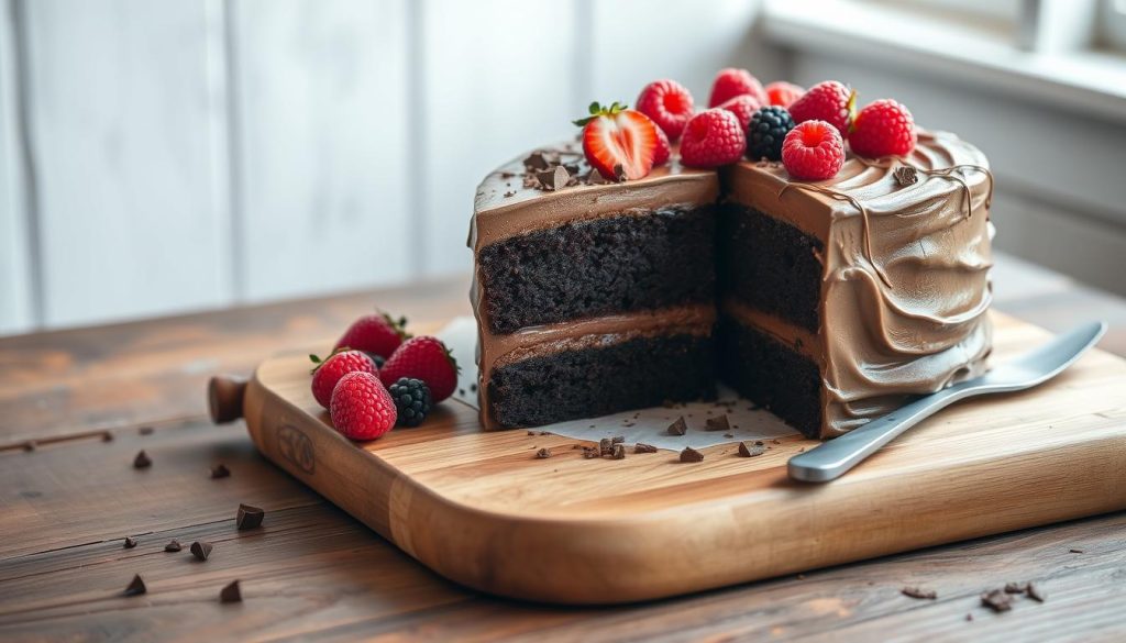 Homemade chocolate cake