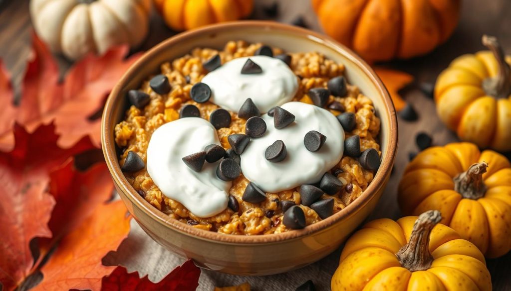 Pumpkin Chocolate Chip Baked Oatmeal