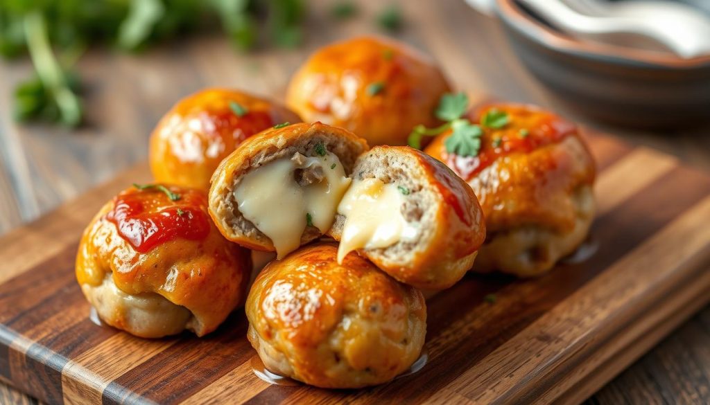 cheese stuffed meatballs