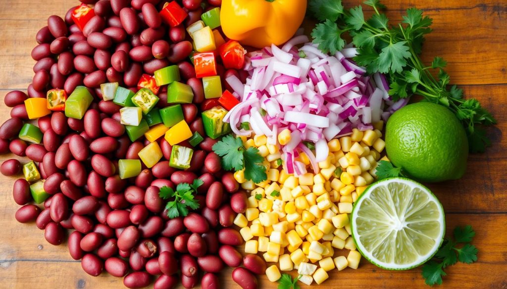 ingredients for kidney bean salad