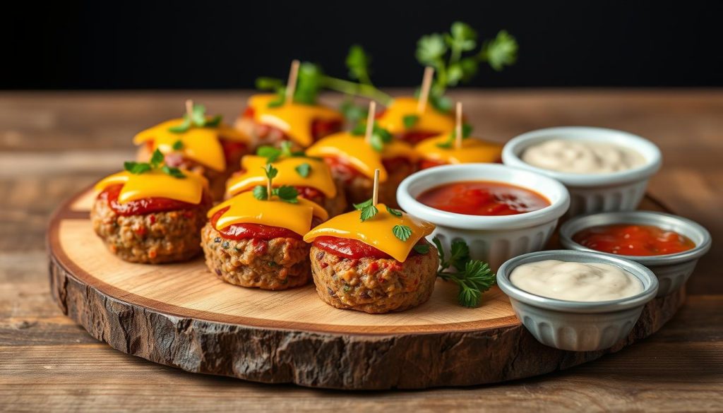 mini cheeseburger meatloaves