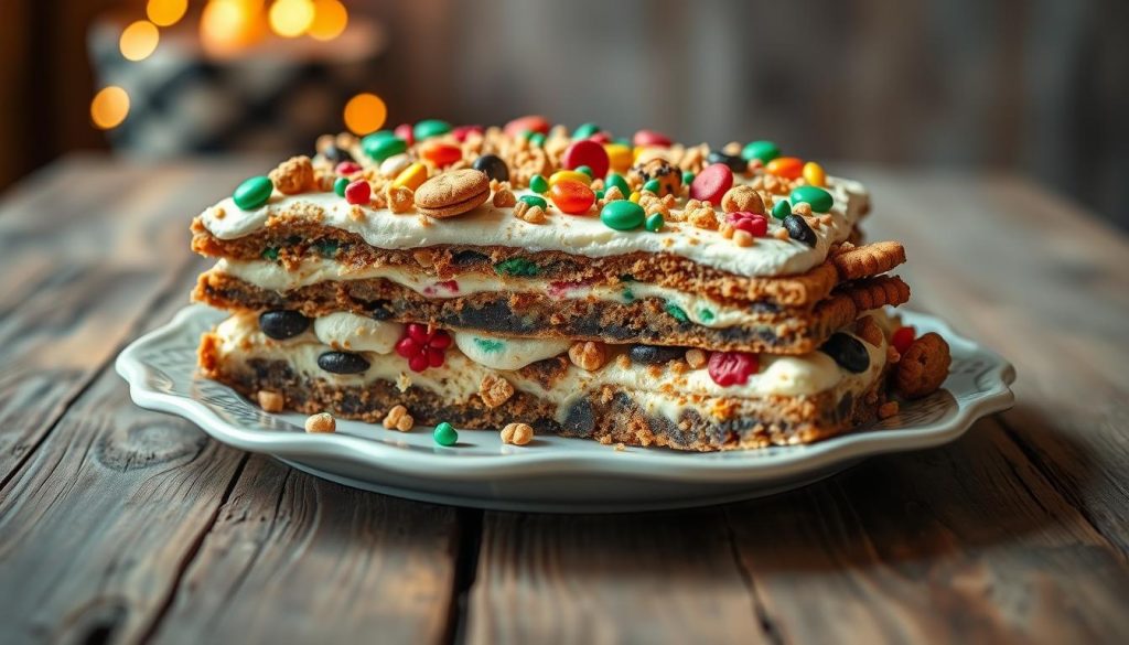 no-bake cookie lasagna